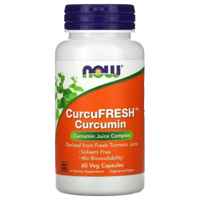 NOW Foods - CurcuFresh Curcumin | 500 mg | 60 Veg Capsules