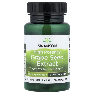 Swanson - Grape Seed Extract. High Potency | 200 mg | 60 Capsules