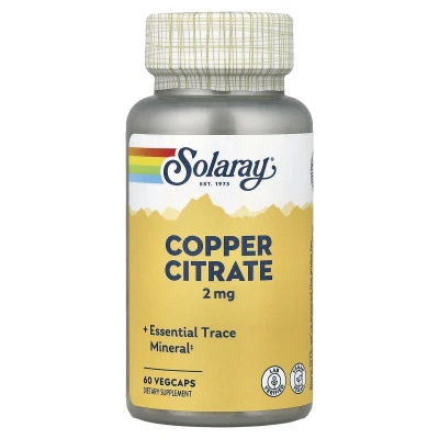 Solaray - Copper Citrate | 2 mg | 60 VegCaps