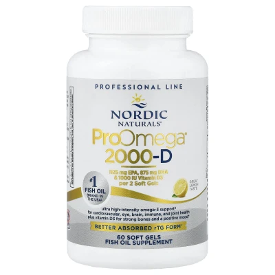 Nordic Naturals - ProOmega® 2000-D | Lemon | 60 Soft Gels