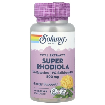 Solaray - Vital Extracts | Super Rhodiola | 500 mg | 60 VegCaps