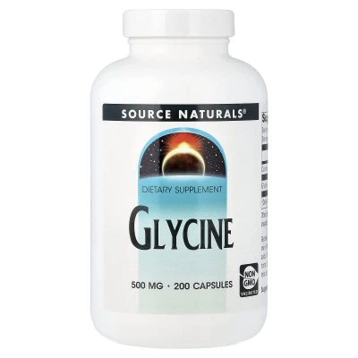 Source Naturals - Glycine | 200 Capsules (500 mg per Capsule)