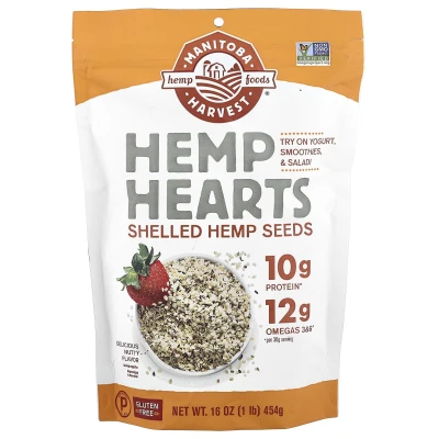 Manitoba Harvest - Hemp Hearts | Shelled Hemp Seeds | Delicious Nutty Flavour | 16 oz (454 g)