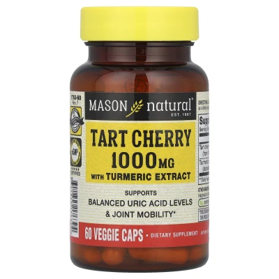 Mason Natural - Tart Cherry with Turmeric Extract | 1 | 000 mg | 60 Veggie Caps