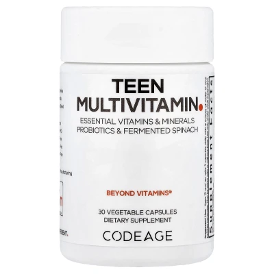 Codeage - Teen Multivitamin | 30 Vegetable Capsules