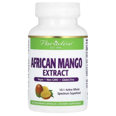 Paradise Herbs - African Mango Extract | 150 mg | 60 Vegetarian Capsules