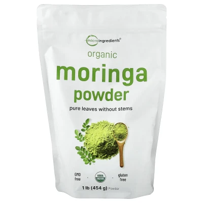 Micro Ingredients - Organic Moringa Powder | 1 lb (454 g)