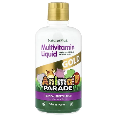 NaturesPlus - Animal Parade® Gold | Multivitamin Liquid | Tropical Berry | 900 ml (30 fl oz)