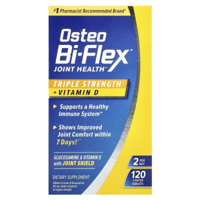 Osteo Bi-Flex - Joint Health + Vitamin D | Triple Strength | 120 Coated Tablets