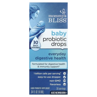 Mommy's Bliss - Baby Probiotic Drops | Everyday Digestive Health | Newborn+ | 0.34 fl oz (10 ml)