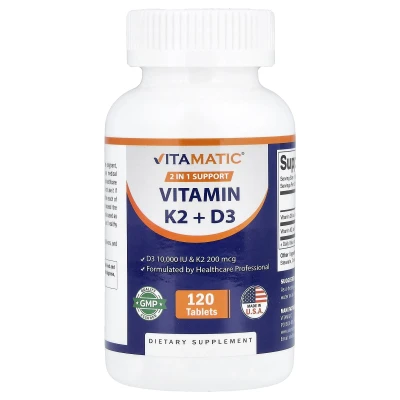 Vitamatic - Vitamin K2 + D3 | 120 Tablets