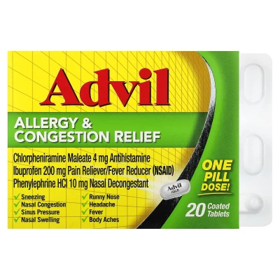 Advil - Allergy & Congestion Relief | 20 Coated Tablets