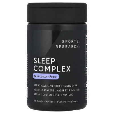 Sports Research - Sleep Complex | Melatonin-Free | 60 Veg Capsules