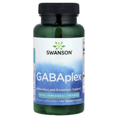 Swanson - GABAplex with L-Tyrosine & L-Theanine | 60 Vegan Capsules
