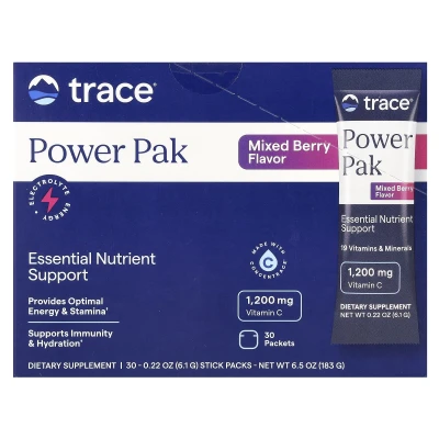 Trace - Power Pak | Mixed Berry | 30 Packets | 0.22 oz (6.1 g) Each