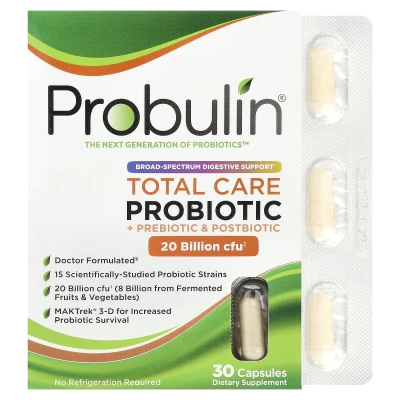 Probulin - Total Care Probiotic | 20 Billion CFU | 30 Capsules