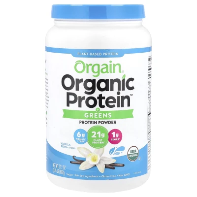 Orgain - Organic Protein™ + Greens Protein Powder | Plant-Based | Vanilla Bean | 1.94 lb (882 g)