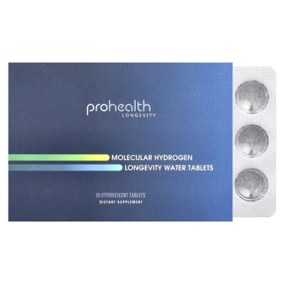 ProHealth Longevity - Molecular Hydrogen | Longevity Water Tablets | 30 Effervescent Tablets