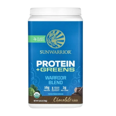 Sunwarrior - Warrior Blend | Protein + Greens | Chocolate | 1.65 lb (750 g)