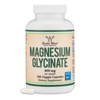 Double Wood Magnesium Glycinate 400mg, 180 Capsules