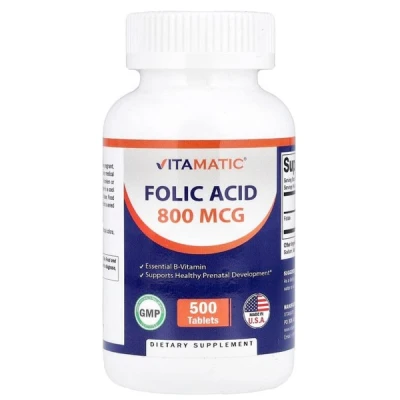 Vitamatic - Folic Acid | 800 mcg | 500 Tablets