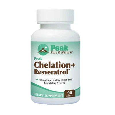 Peak Pure & Natural Peak Chelation+ Resveratrol 90 Caps