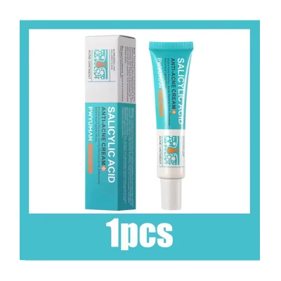 Pwyuman Salicylic Acid Acne Removal Cream Anti-Acne Repair Redness Pimple Spots Deep Cleaning Pore Oil Control Moisturizing Skin Care