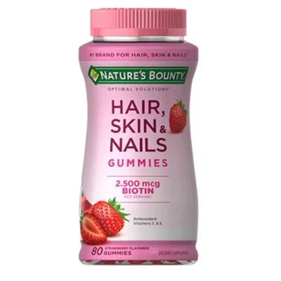 Nature's Bounty Hair Skin & Nails 2500 Mcg of Biotin 80 Gummies