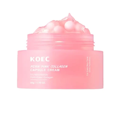 50g KOEC PDRN Pink Collagen Capsule Cream Anti-Wrinkle Hydrating Glowing Increase Elasticity 5% Niacinamide Hydrolyzed Collagen