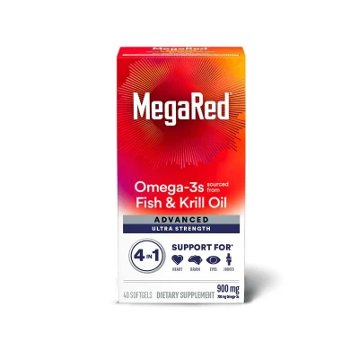 MegaRed Omega-Fish & Krill Oil Advanced 4in1 Concentrated 900mg 40 Softgels