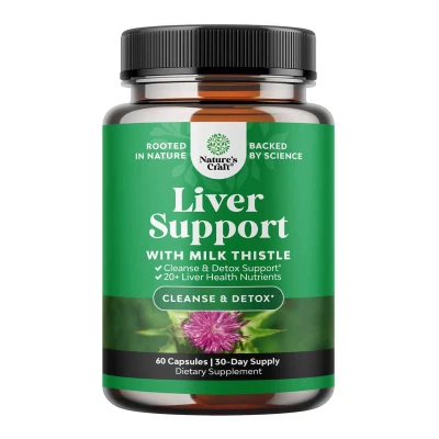 Nature's Craft Liver Support with Milk Thistle 60 Capsules