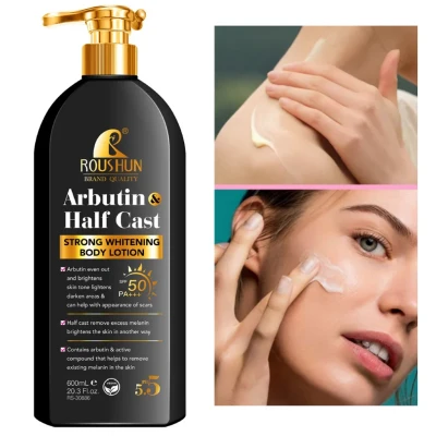 Arbutin HALF CAST Body Lotion sun cream 2-in-1 refreshing moisturizing and non greasy body lotion sunscreen