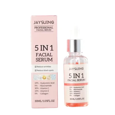 30ml 5 In 1 Face Serum Moisturizing Vitamin C Hyaluronic Acid Facial Serum Shrink Pores Skin Care