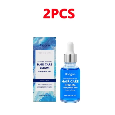 2pcs Copper Peptide Hair Growth Serum Dual Peptides Licorice Root Extract Anti Hair Loss Treatment Thinning Hair Scalp Care Essence