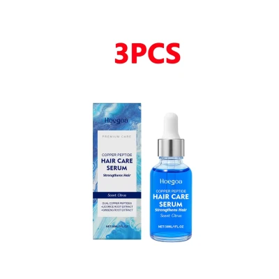 3pcs Copper Peptide Hair Growth Serum Dual Peptides Licorice Root Extract Anti Hair Loss Treatment Thinning Hair Scalp Care Essence