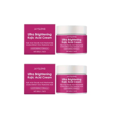 2pcs Kojic Acid Face Cream Brightening Moisturizer With Hyaluronic Acid Licorice Extract For Glowing Skin Hydration Brighten Skin