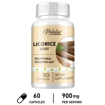60caps Licorice Root - High Strength Antioxidant Supplement Supports Heart Health Non-GMO Digestive Health Support