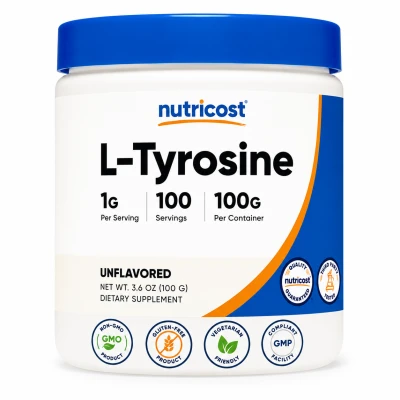 Nutricost L-Tyrosine Powder 100g - Unflavored Dietary Supplement