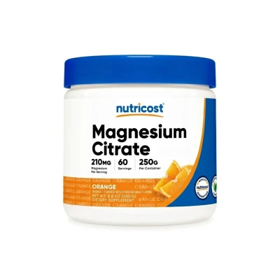 Nutricost Magnesium Citrate – Peach Mango Flavor 250g 60 Powder