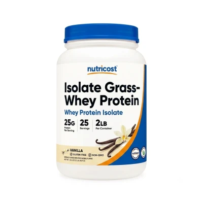 Nutricost Grass-Fed Whey Concentrate – Milk Chocolate –2lb 25 Protein