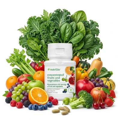 Nutrilite Concentrated Fruits and Vegetables Dietary Supplement 60 Tablets