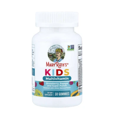 MaryRuth's - Kids' Multivitamin Gummies Strawberry Papaya and Super Punch 30 Gummies