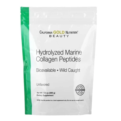 California Gold Nutrition Beauty Hydrolysed Marine Collagen Peptides Dietary Supplement Unflavoured 7.05 oz (200 g)