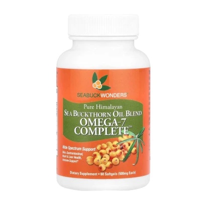 SeaBuckWonders Pure Himalayan Sea Buckthorn Oil Blend Omega-7 Complete™ Dietary Supplement 60 Softgels