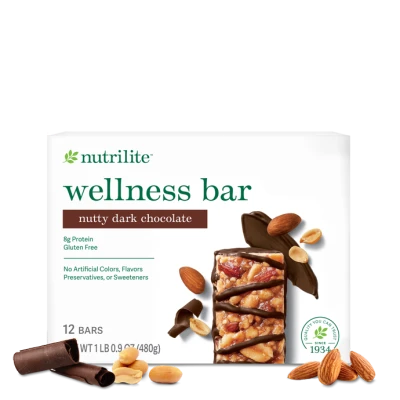Nutrilite Wellness Bar – Nutty Dark Chocolate 12 Bars