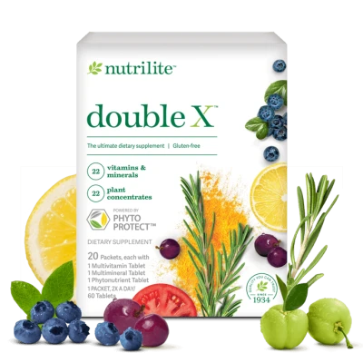 Nutrilite Double X Multivitamin (20 Packets) 60 Tablets