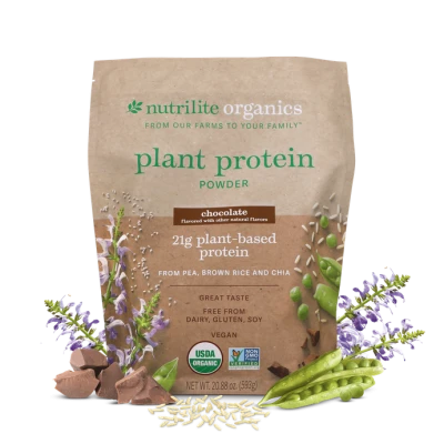 Nutrilite Organics Plant Protein Powder – Chocolate 21g Protein