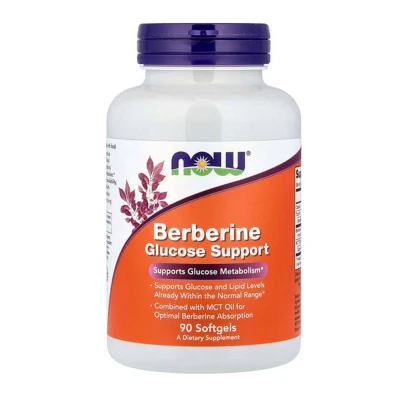 NOW Foods Berberine Glucose Support Dietary Supplement 90 Softgels
