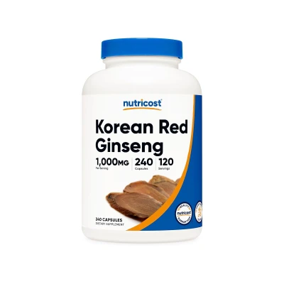 Nutricost Korean Red Ginseng 1000mg 240 Capsules