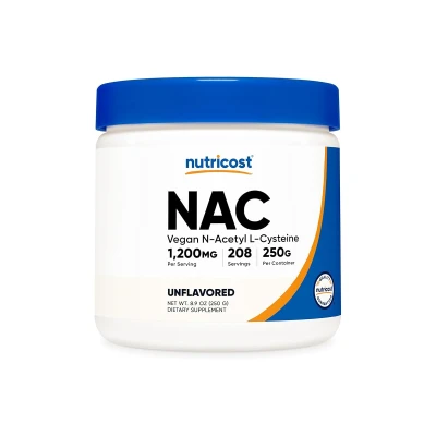 Nac Vegan N-Acetyl L-Cysteine 1200mg 250mg 208 Serving